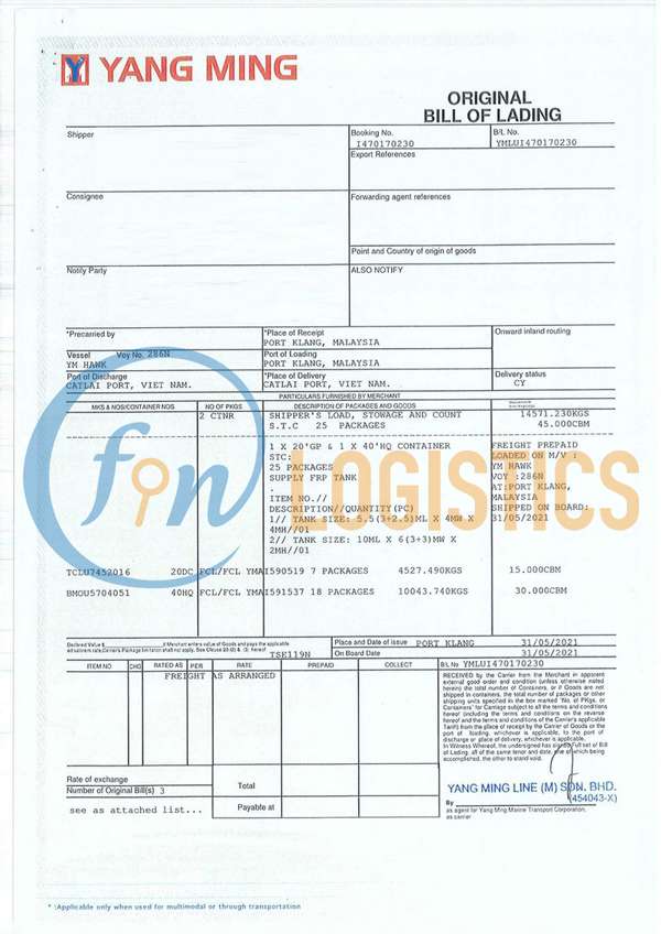 Bill of Lading là gì trong xuất nhập khẩu và vận tải đường biển? 7 B/L là gì?