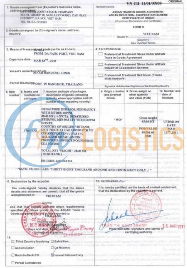 CO form D là gì? Tổng hợp những điều kiện cấp chứng nhận cho CO form D 6 CO form D