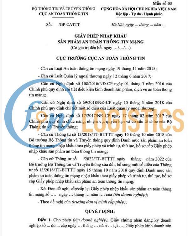 Hướng dẫn chi tiết các bước xin giấy phép nhập khẩu hàng hóa mới nhất 8 Xin giấy phép nhập khẩu