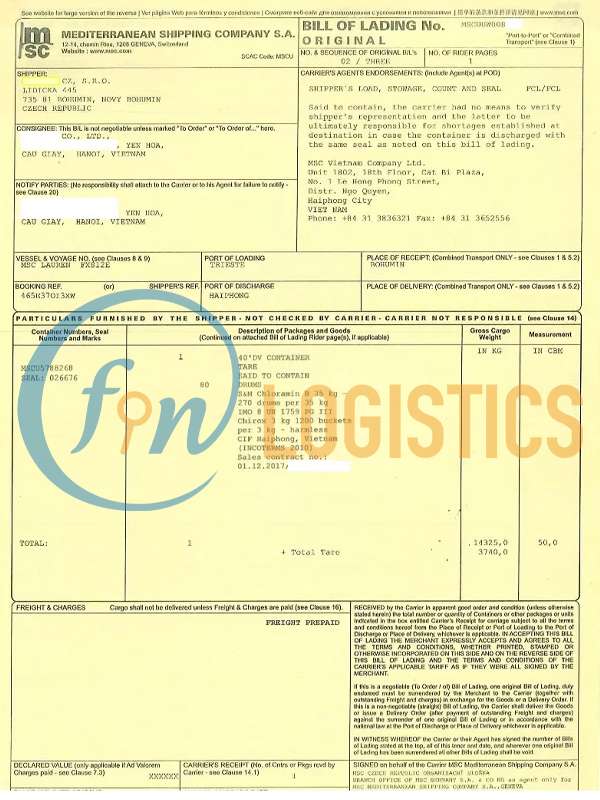 Phân biệt Master Bill và House Bill trong xuất nhập khẩu hàng hóa đường biển 10 Phân biệt Master Bill và House Bill