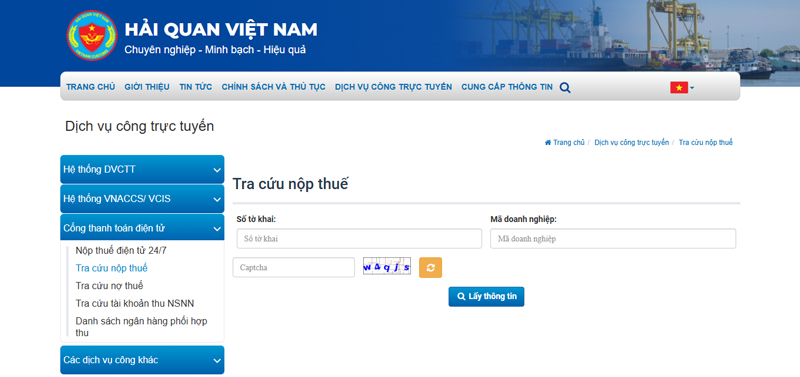 Hướng dẫn các bước tra cứu nợ thuế và nộp thuế Hải Quan cho doanh nghiệp 13 Tra-cuu-no-thue-hai-quan