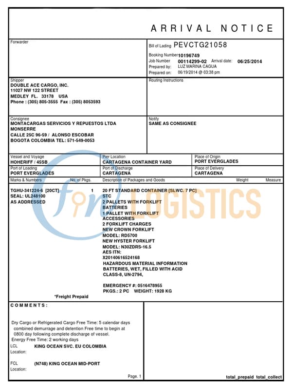 Arrival Notice là gì? Những nội dung quan trọng cần có trong giấy báo hàng đến 10 Arrival-notice-la-gi