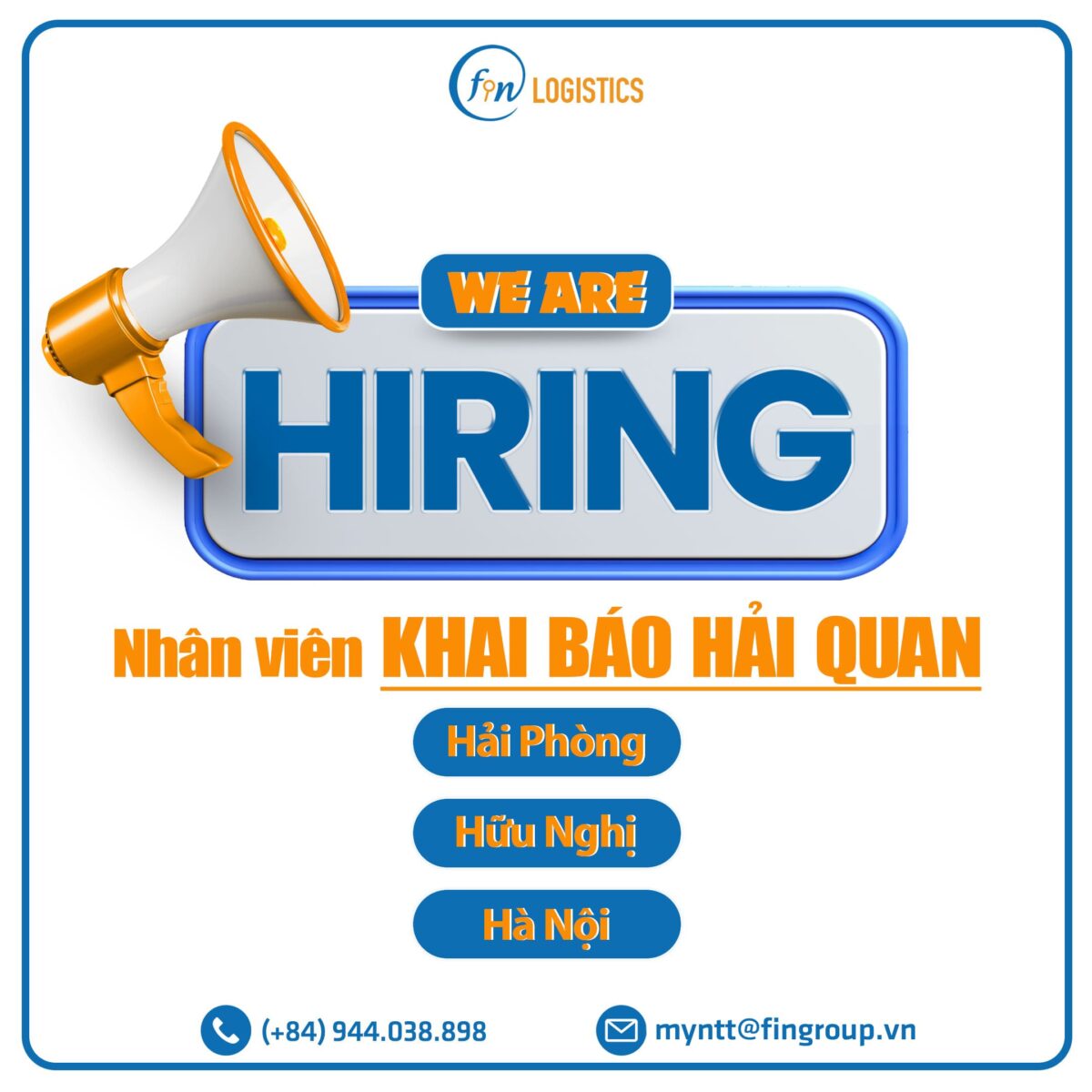 Tuyển dụng nhân viên Khai báo Hải Quan tại Hải Phòng, Hữu Nghị và Hà Nội