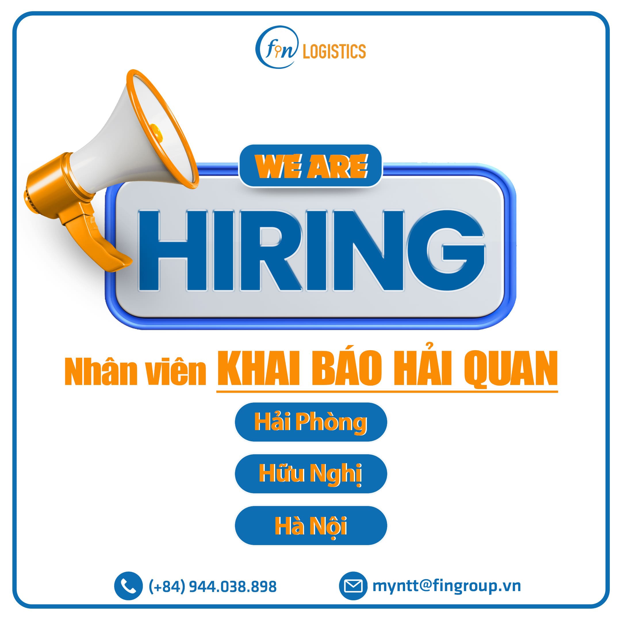 Tuyển dụng nhân viên Khai báo Hải Quan tại Hải Phòng, Hữu Nghị và Hà Nội